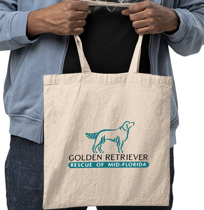 Golden Retriever Rescue of Mid-Florida Logo - Cotton Canvas Tote