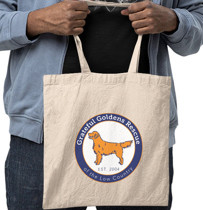 Grateful Golden Rescue Logo - Cotton Canvas Tote