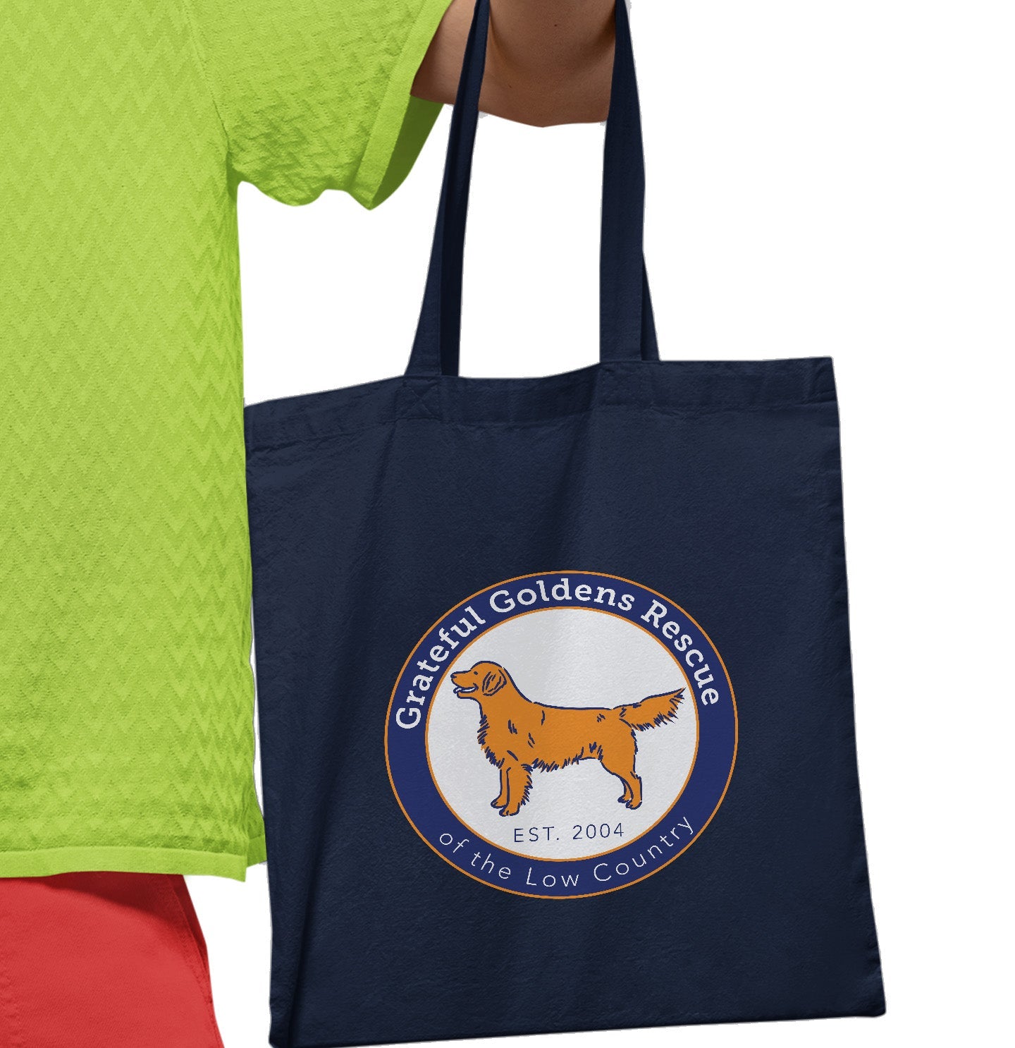 Grateful Golden Rescue Logo - Cotton Canvas Tote