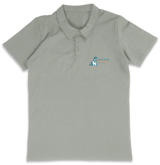 Humane Society Greater Savannah LC Logo - Adult Micro-Mesh Polo - Tropical Blue - Medium - Graphic