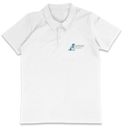 Humane Society Greater Savannah LC Logo - Adult Micro-Mesh Polo - Light Blue - X-Large - White