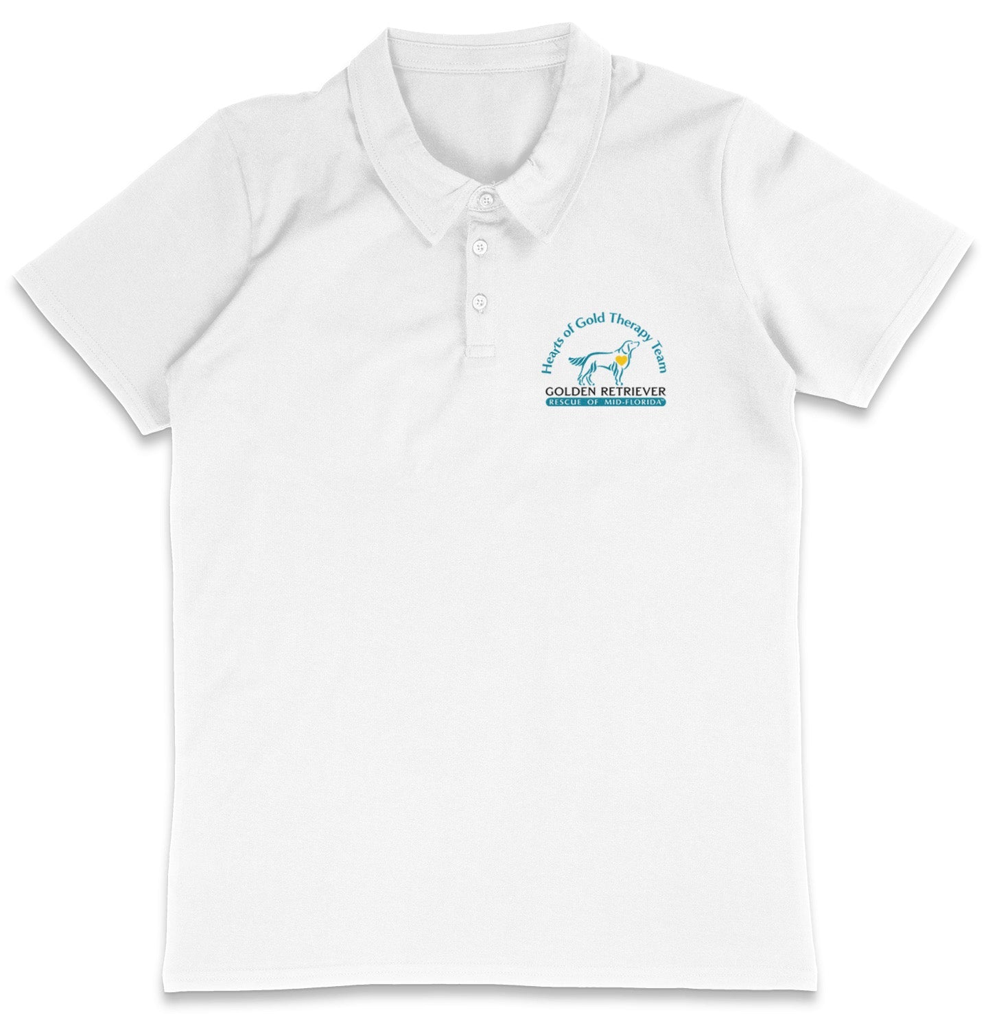 Hearts of Gold Left Chest Logo - Adult Micro-Mesh Polo - Tropical Blue - X-Large - Sizes