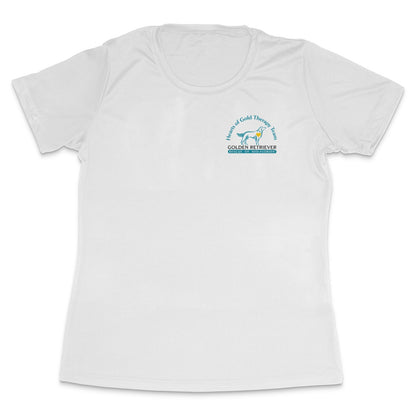 Hearts of Gold Left Chest Logo - Women's Dri-Fit T-shirt - Tropical Blue - X-Large - Sizes