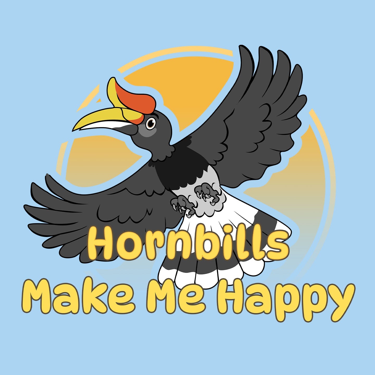 Hornbill Toon Make Me Happy - Kids' Unisex T-Shirt - Graphic