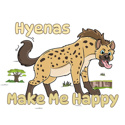 Hyena Toon Make Me Happy - Toddler Unisex T-Shirt - Graphic