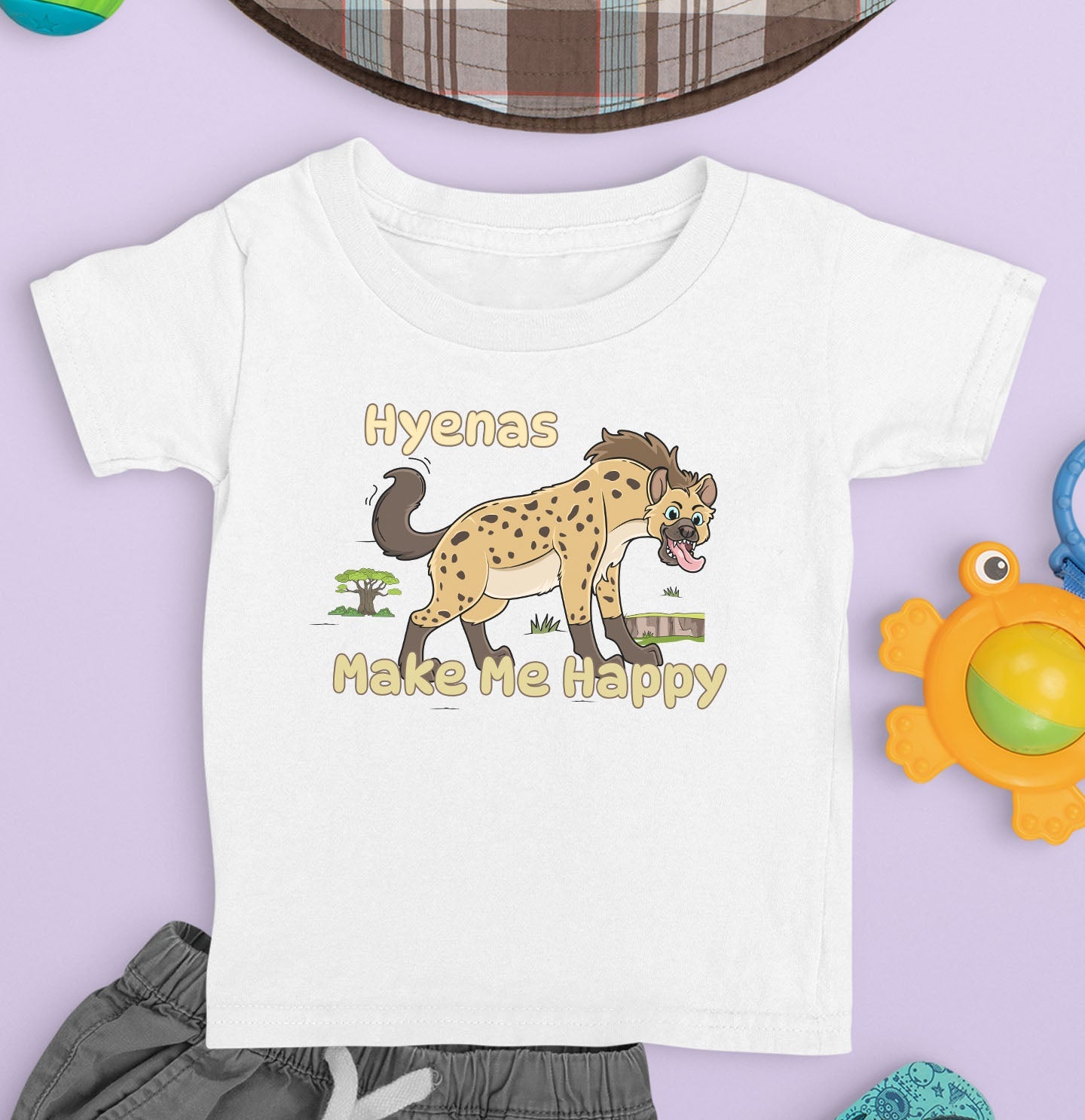 Hyena Toon Make Me Happy - Toddler Unisex T-Shirt - Main