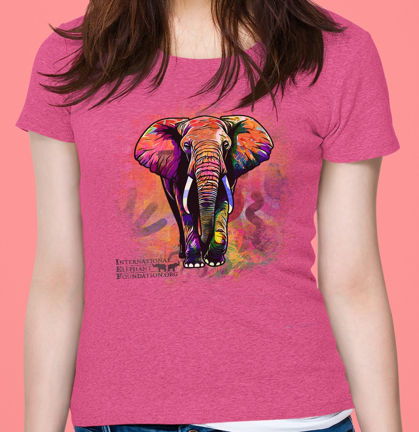 IEF Funky Elephant - Women's Tri-Blend T-Shirt - White - 3X-Large - Main