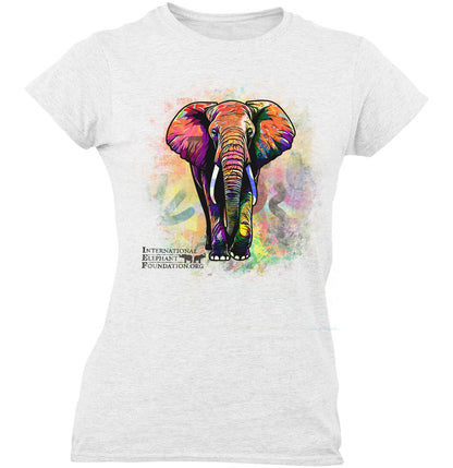 IEF Funky Elephant - Women's Tri-Blend T-Shirt