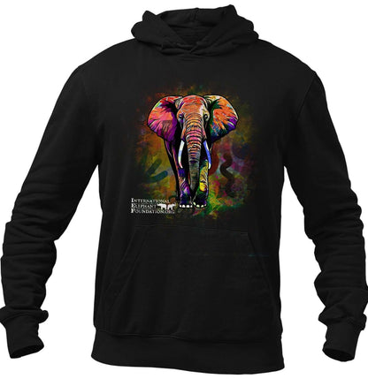 IEF Funky Elephant - Adult Unisex Hoodie Sweatshirt