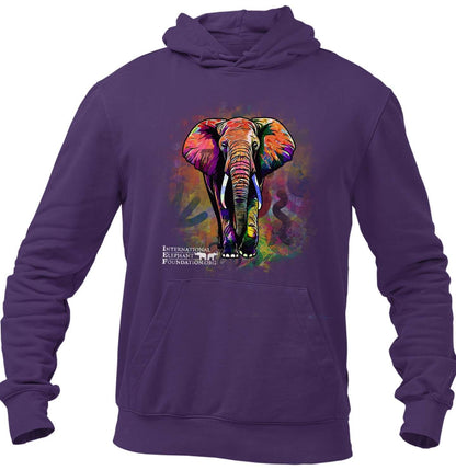 IEF Funky Elephant - Adult Unisex Hoodie Sweatshirt