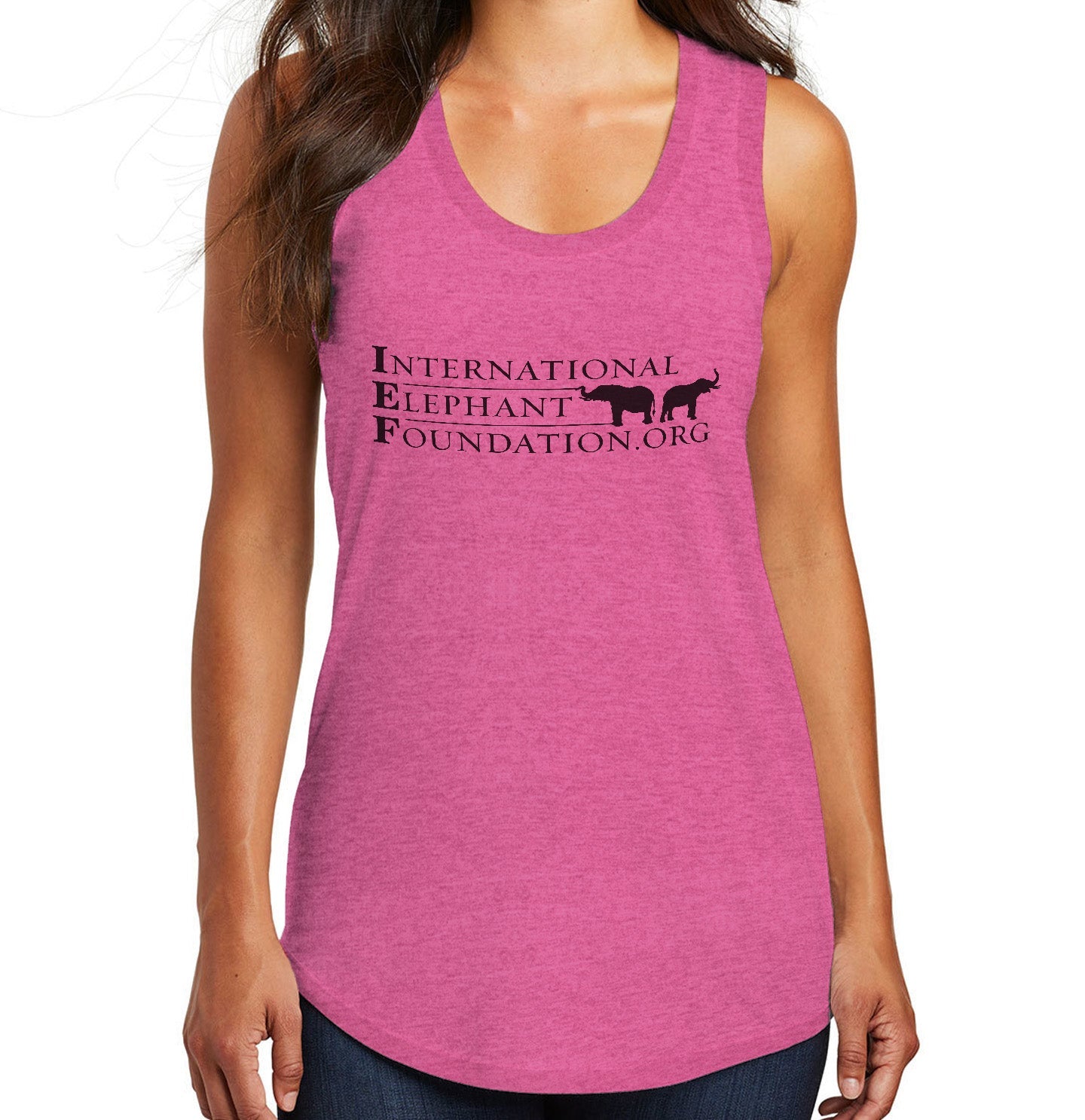 IEF Logo - Women's Tri-Blend Racerback Tank