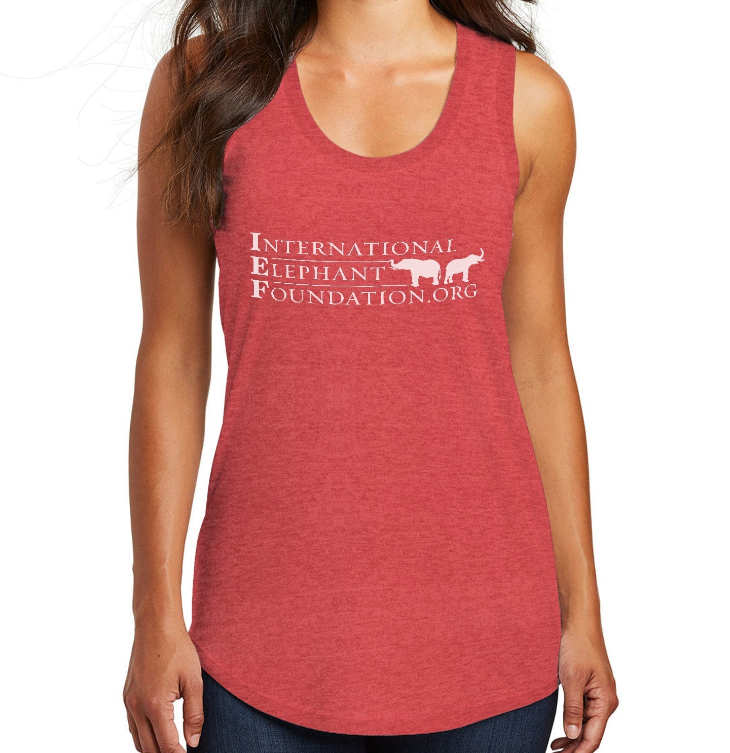 IEF Logo - Women's Tri-Blend Racerback Tank