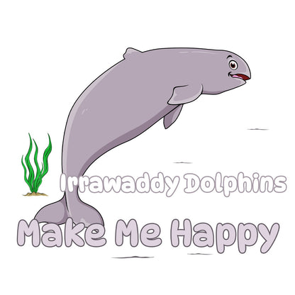 Irrawaddy Dolphin Toon Make Me Happy - Toddler Unisex T-Shirt - Graphic