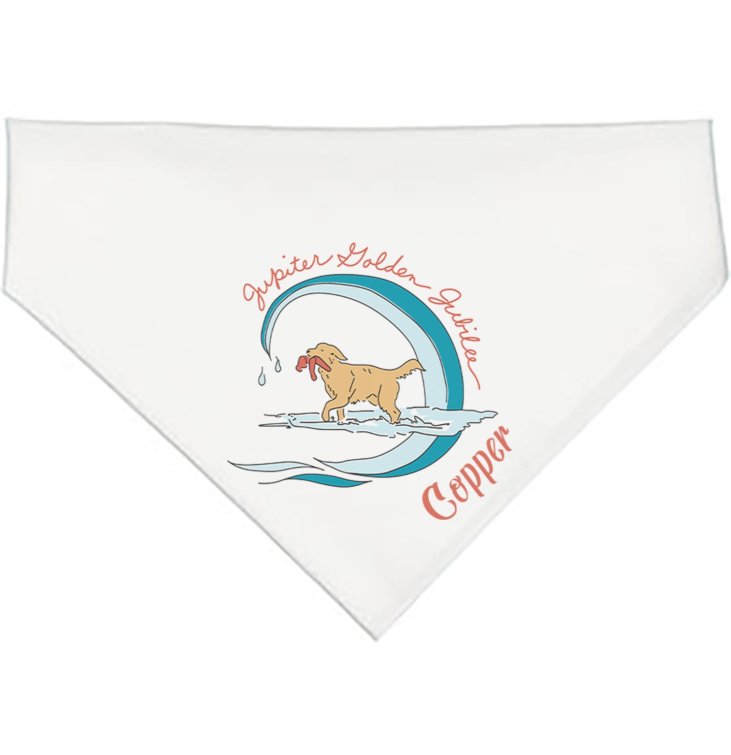 Jupiter Golden Jubilee - Personalized Custom Polyester Dog Bandana
