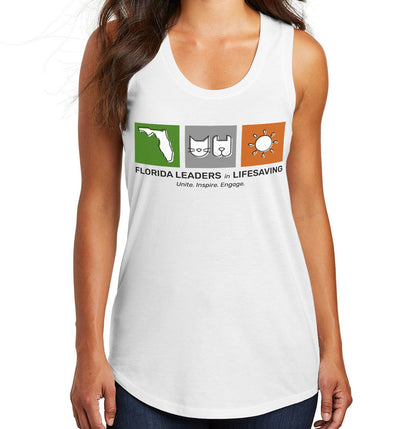 JHS Florida Leaders in Lifesaving - Women's Tri-Blend Racerback Tank