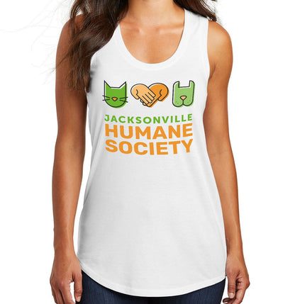 JHS Logo - Women's Tri-Blend Racerback Tank