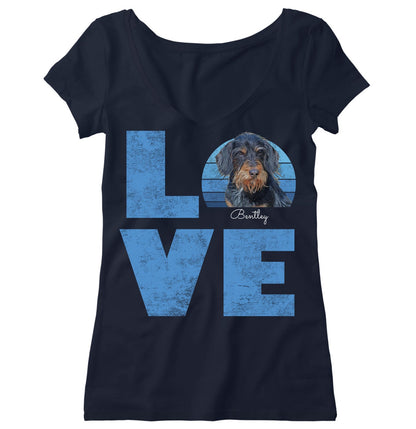 Big Love Pet Photo - Personalized Custom Women's V-Neck T-Shirt