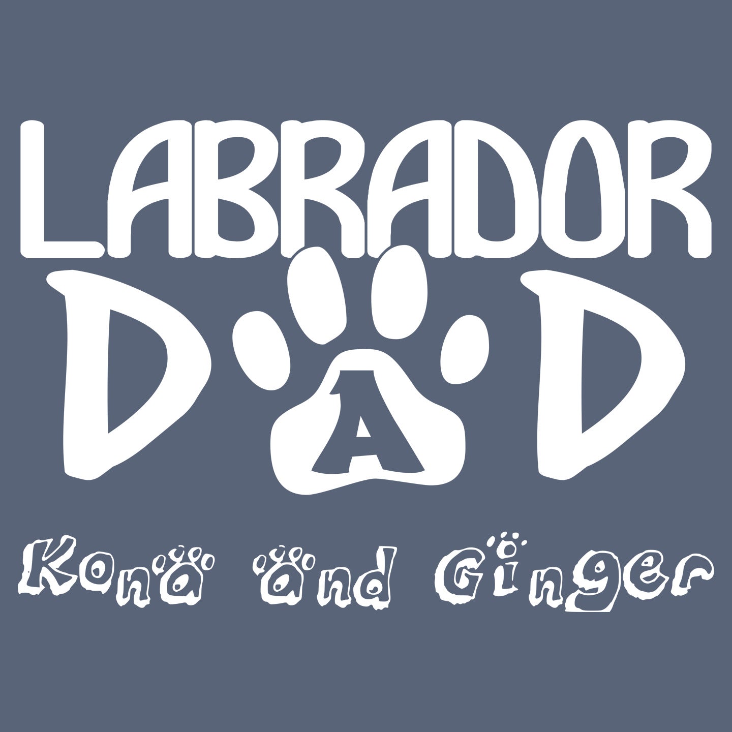 Paw Text Lab Dad - Adult Tri-Blend T-Shirt