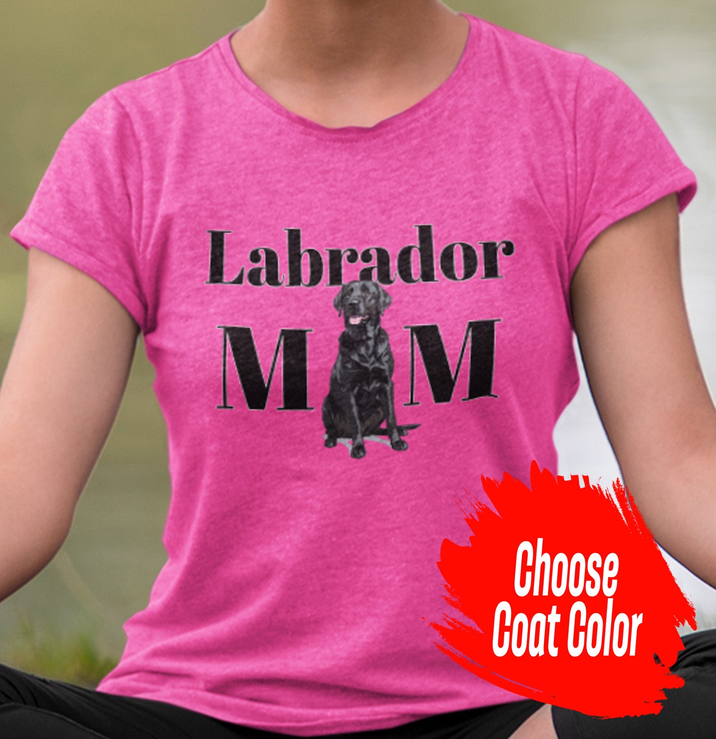 Labrador Mom Illustration - Personalized Custom Women's Tri-Blend T-Shirt