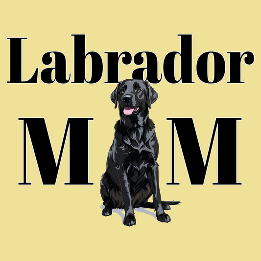 Labrador Mom Illustration - Personalized Custom Women's Fitted T-Shirt