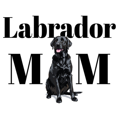 Labrador Mom Illustration - Personalized Custom Women's V-Neck Long Sleeve T-Shirt