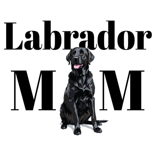 Labrador Mom Illustration - Personalized Custom Women's V-Neck Long Sleeve T-Shirt