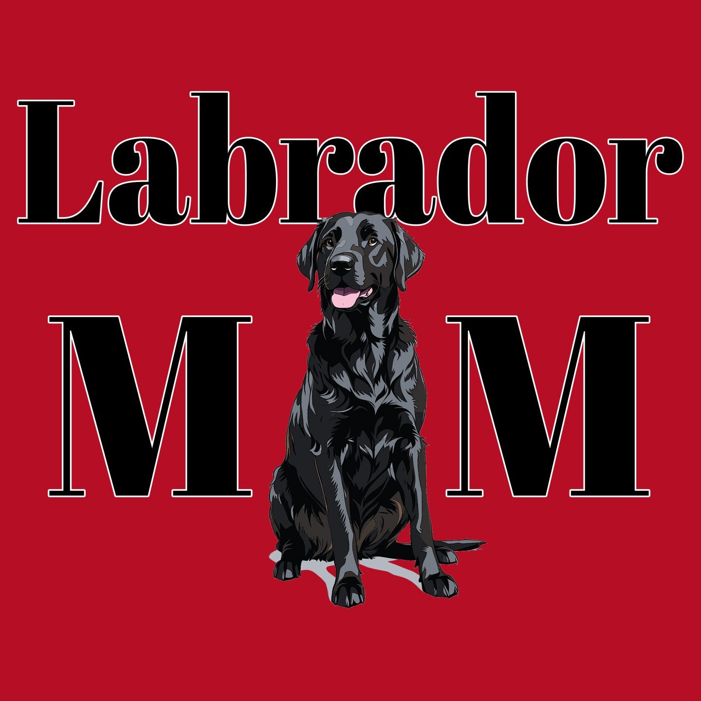 Labrador Mom Illustration - Personalized Custom Women's V-Neck T-Shirt