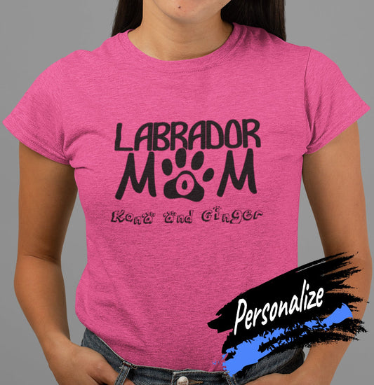 Animal Pride - Paw Text Lab Mom - Women's Tri-Blend T-Shirt