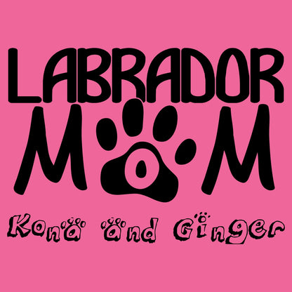 Labrador Mom Paw Text - Personalized Custom Women's Tri-Blend T-Shirt