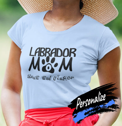 Animal Pride - Paw Text Lab Mom - Women's Fitted T-Shirt