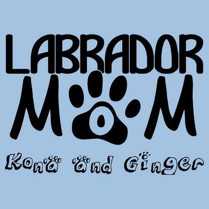 Labrador Mom Paw Text - Personalized Custom Women's Fitted T-Shirt