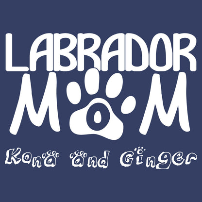 Labrador Mom Paw Text - Personalized Custom Adult Unisex Hoodie Sweatshirt