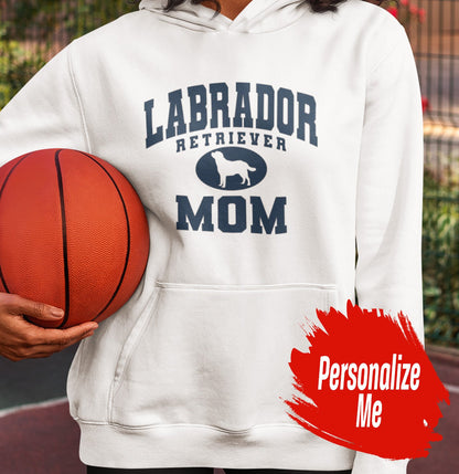 Labrador Retriever Mom or Dad Sport Arch - Personalized Custom Adult Unisex Hoodie Sweatshirt