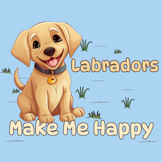 Labrador Retriever Toon Make Me Happy - Kids' Unisex T-Shirt - Graphic