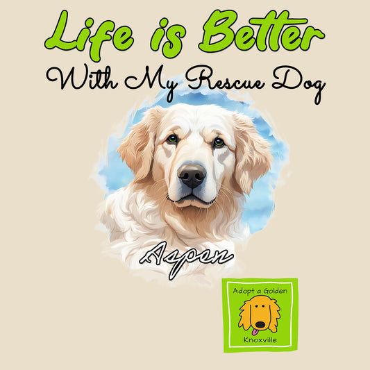 Life is Better With My AGK Rescue Pet - Personalized Custom Cotton Canvas Tote