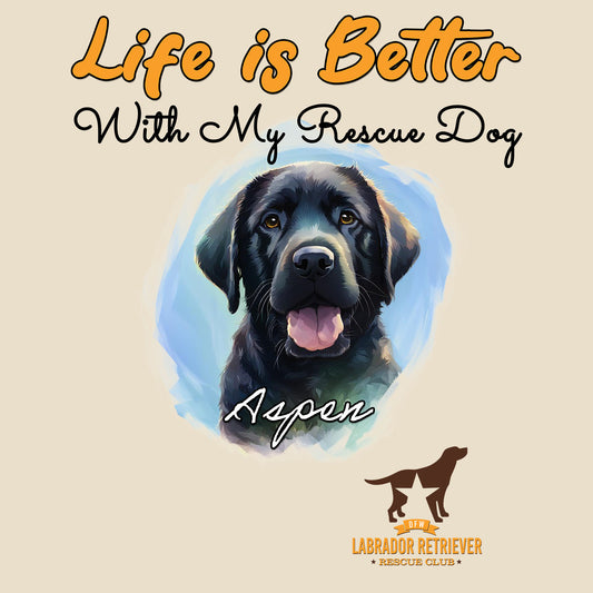 Life is Better With My DFWLRR Rescue Pet - Personalized Custom Cotton Canvas Tote