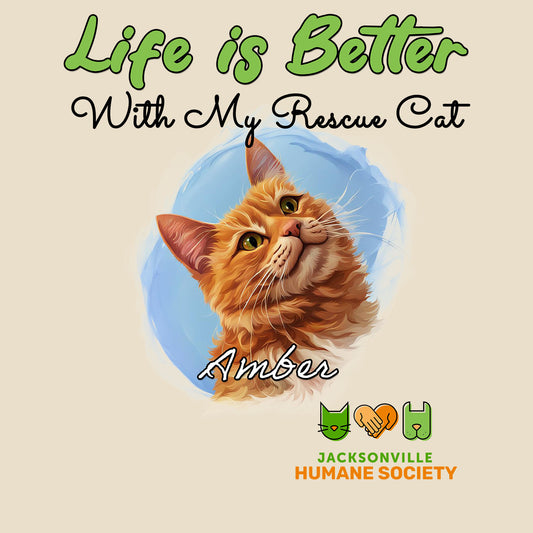 Life is Better With My JHS Rescue Pet - Personalized Custom Cotton Canvas Tote