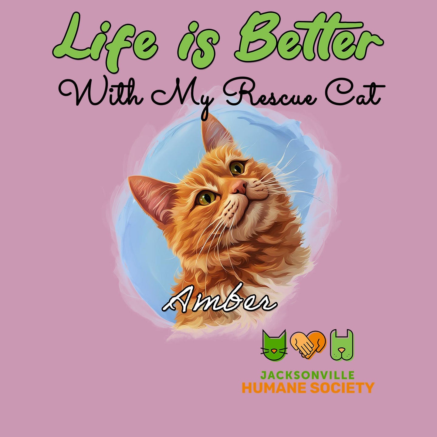 Life is Better With My JHS Rescue Pet - Personalized Custom Adult Unisex T-Shirt - Graphic