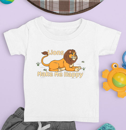 Lion Toon Make Me Happy - Toddler Unisex T-Shirt - Main