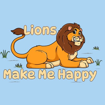 Lion Toon Make Me Happy - Kids' Unisex T-Shirt - Graphic