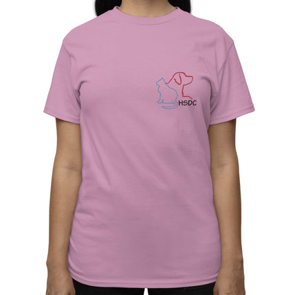 HSDC Left Chest Logo - Adult Unisex T-Shirt - Pink