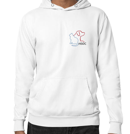 HSDC Left Chest Logo - Adult Unisex Hoodie Sweatshirt - White