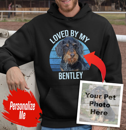 Loved By My Pet - Personalized Custom Adult Unisex Hoodie Sweatshirt - Team Purple - 3X-Large - Main