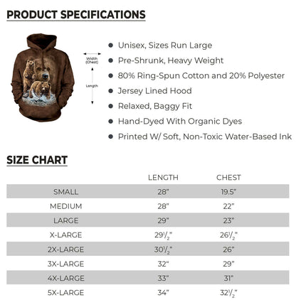 Big Face Panda - Adult Unisex Hoodie Sweatshirt