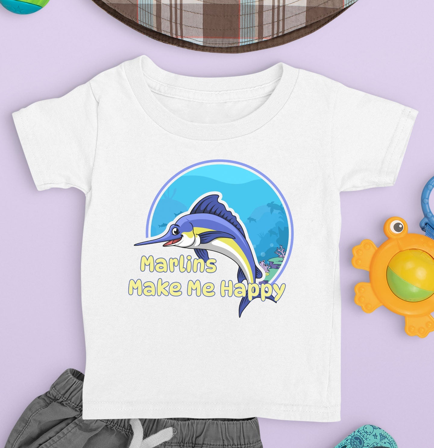 Marlin Toon Make Me Happy - Toddler Unisex T-Shirt - Main