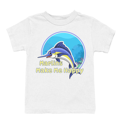 Marlin Toon Make Me Happy - Toddler Unisex T-Shirt - White