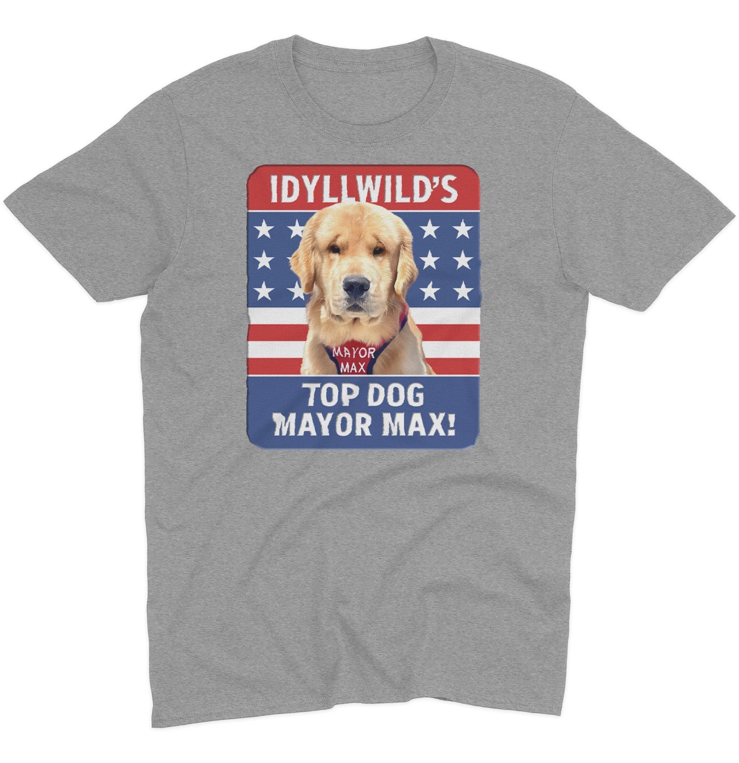 Idyllwild's Top Dog - Adult Unisex T-Shirt - Grey - Large - Specs