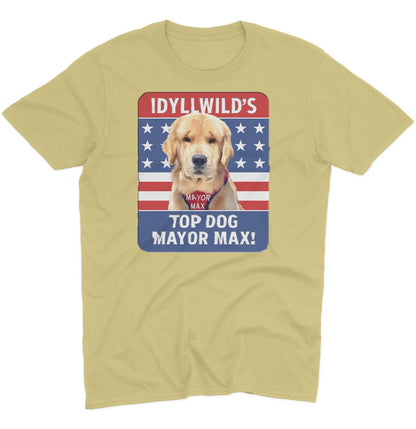 Idyllwild's Top Dog - Adult Unisex T-Shirt - Grey - 4X-Large - Yellow