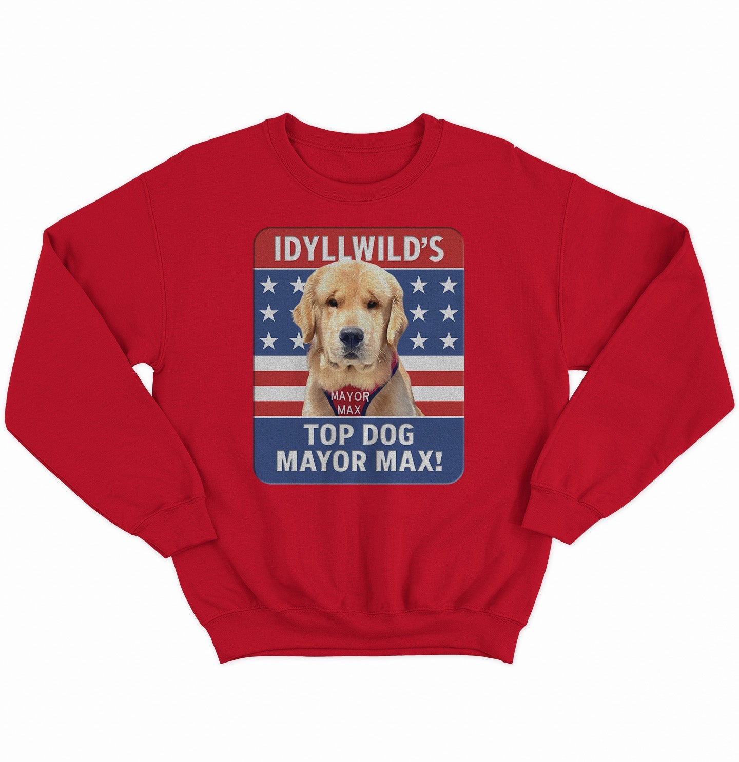 Idyllwild's Top Dog - Adult Unisex Crewneck Sweatshirt - Grey - X-Large - Sizes