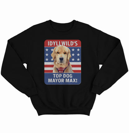 Idyllwild's Top Dog - Adult Unisex Crewneck Sweatshirt - Grey - 2X-Large - Black
